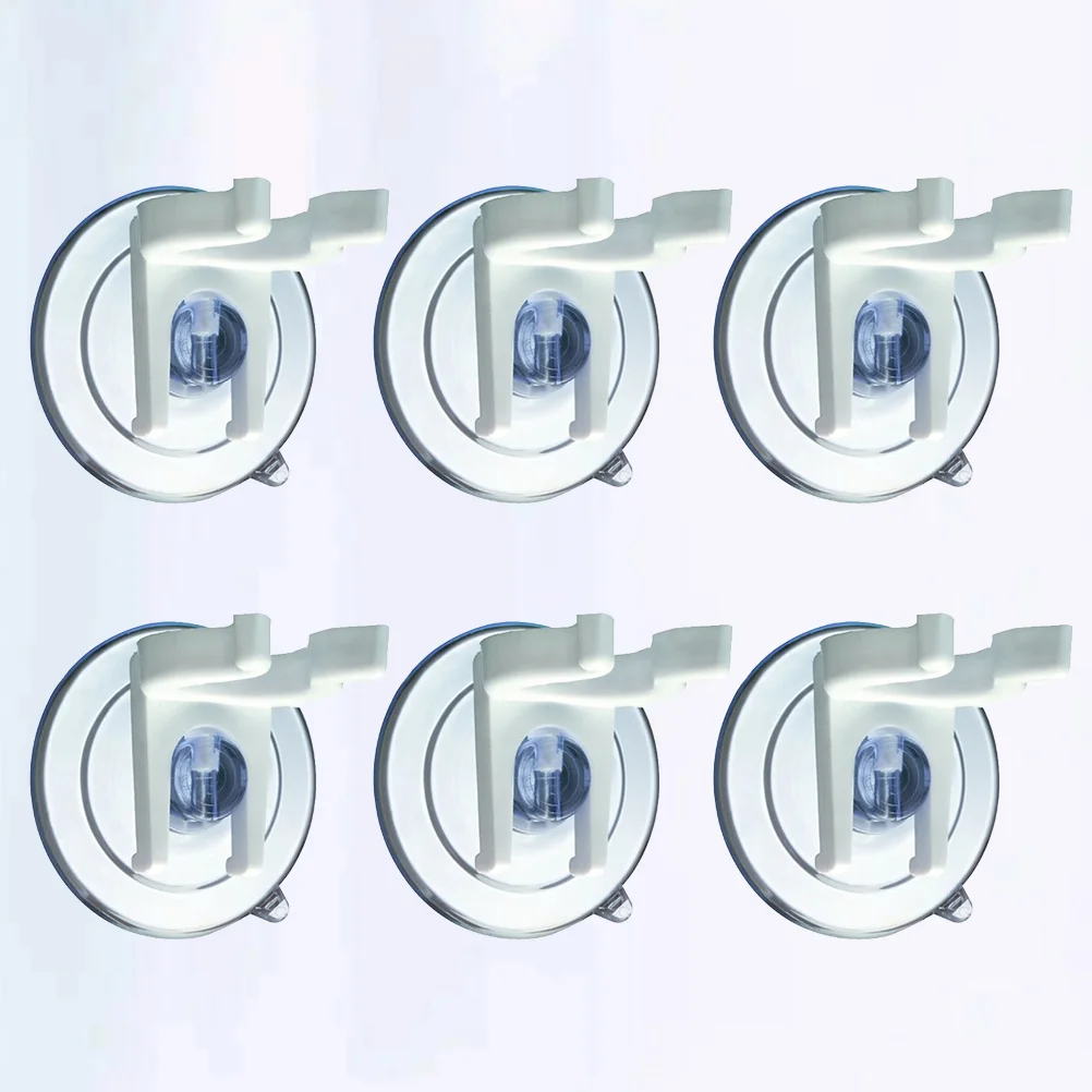 8 Uds conveniente Clip de ventosa luz electrónica Clip de ventosa soporte de luz LED para fiesta en casa (blanco)