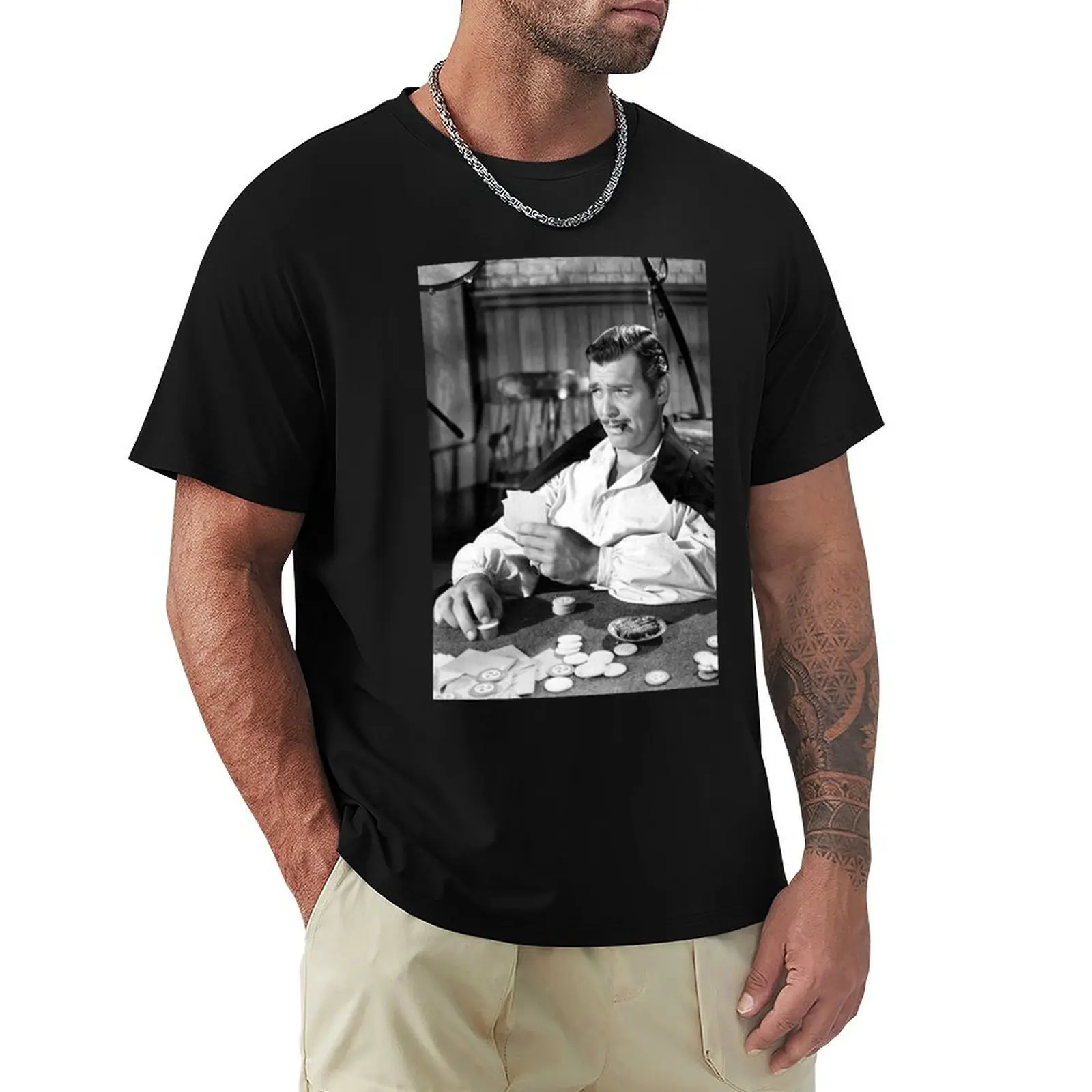 Clark Gable T-Shirt men t shirt cotton 100% T-Shirt
