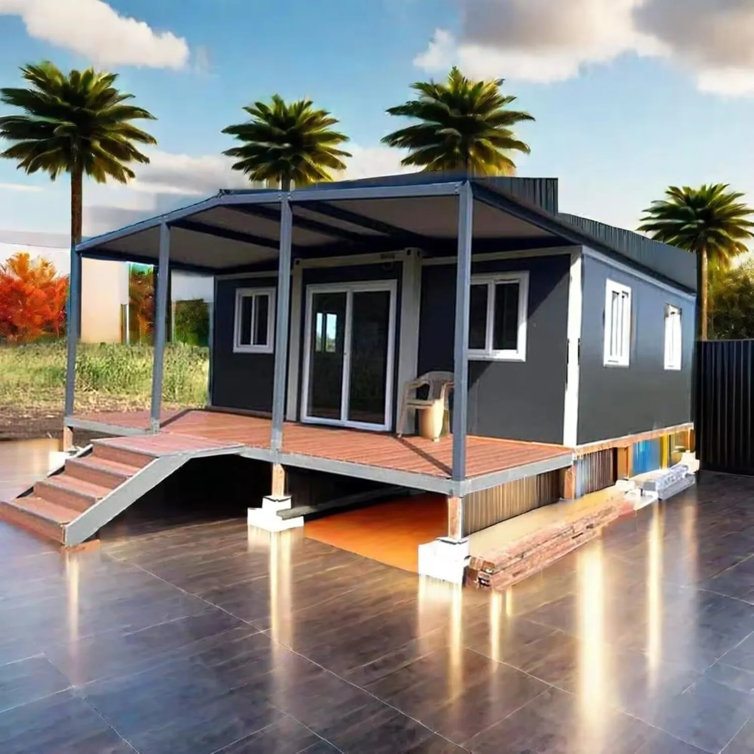 Foldable Container Home – Space-Saving Prefab House with Fast Installation & Modern Design