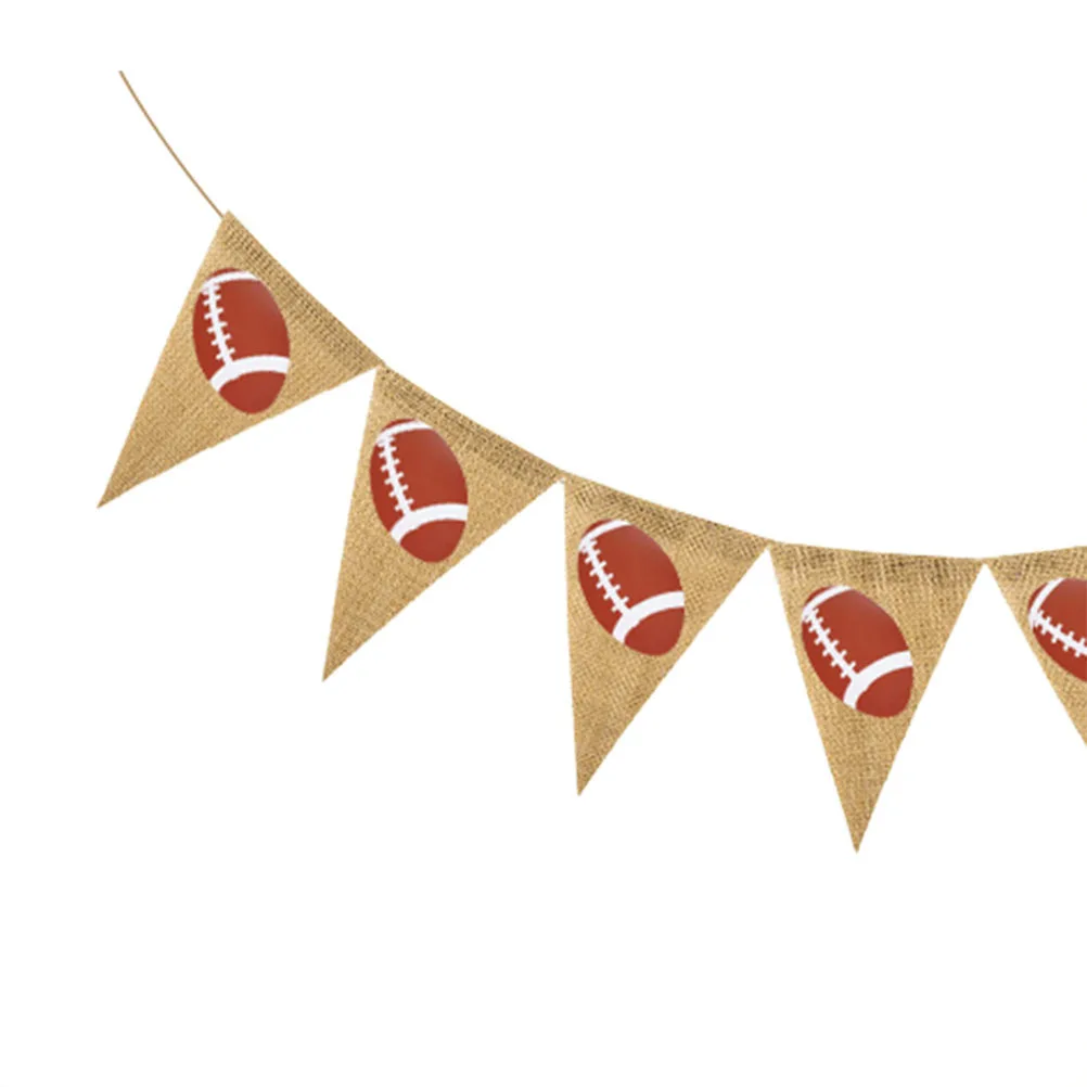 

Sports Bunting Set Linen Football Party Decor Hanging Banner For Ceiling Door Window Garland Party Supplies