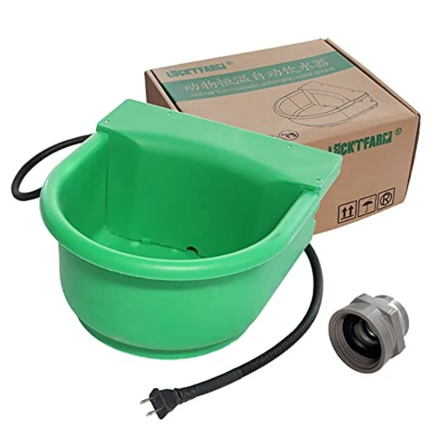 

Automatic Heated Dog Bowl 1.3 Gallon Outdoor Thermal Water Trough for Pet Livestock Cattle Sheep and Horse Drinker