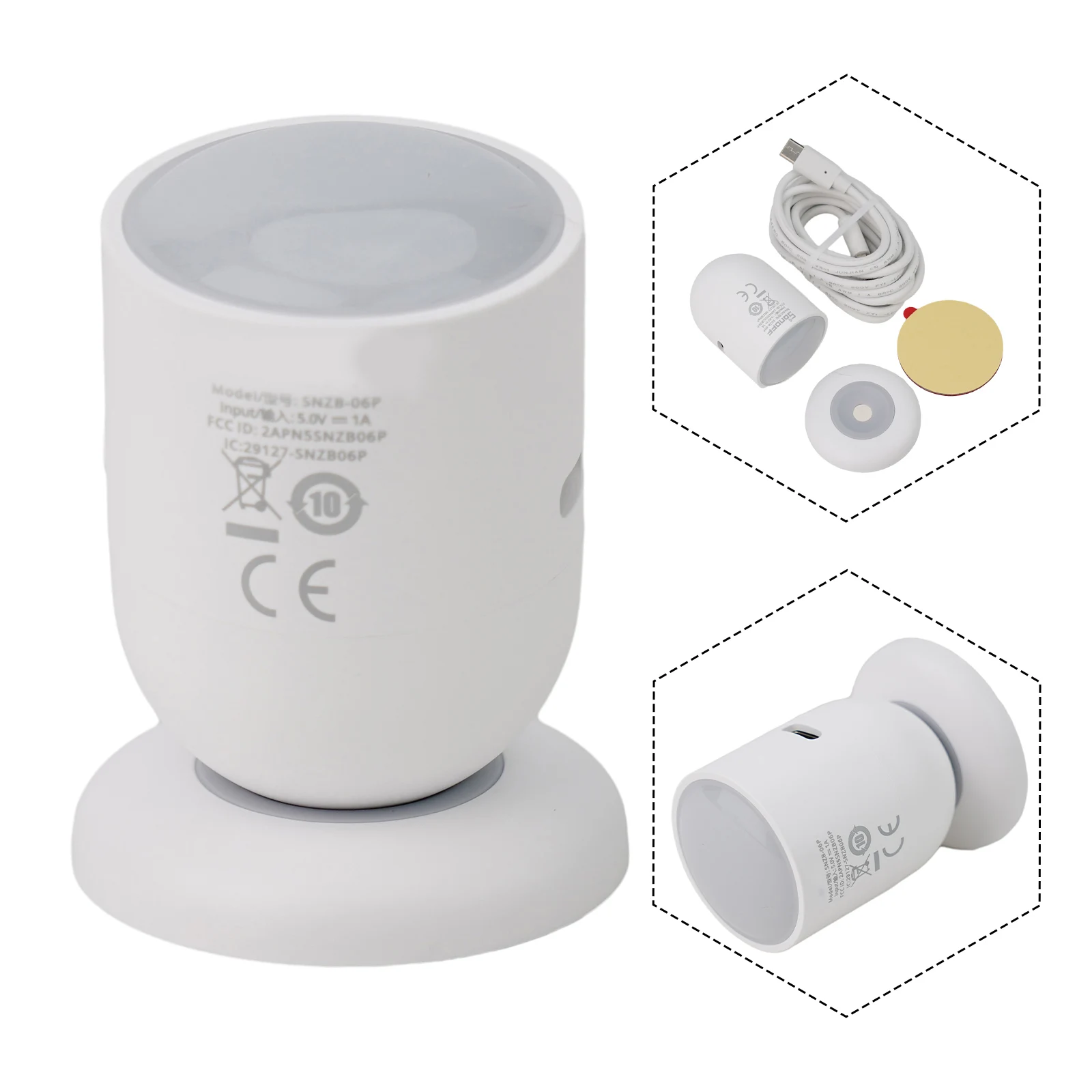 SNZB 06P migliorato per il sensore di presenza umana Zigbee 1 confezione rilevamento affidabile del movimento Smart Home compatibile consente di risparmiare energia