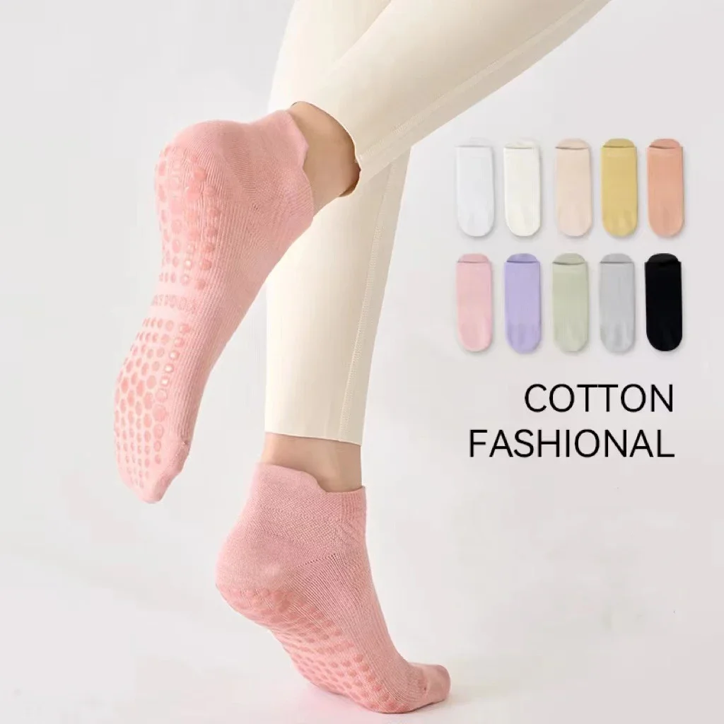 

New Professional Women Yoga Socks Silicone Anti-slip Ballet Pilates Socks Women Backless Breathable Bandage Dance Sports Socks