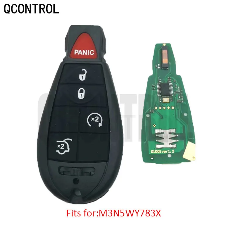 

QCONTROL Smart Key for DODGE Car Remote Charger Journey ChallengerM3N5WY783X with Chip Durango Grand Caravan