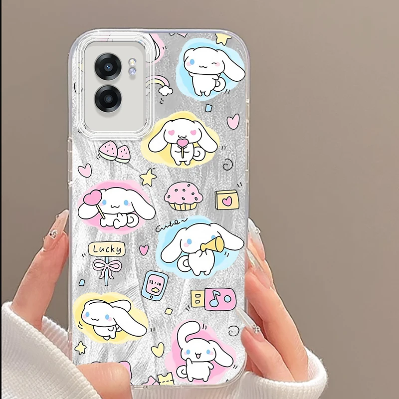 Sanrio Pochacco Cinnamoroll Voor Oppo A79 A78 A58 A38 A38 A16 A60 A53 A92 A92 A72 A52 A74 A55 A54 A94 5G Veer Garen Tpu Telefoon Hoesje