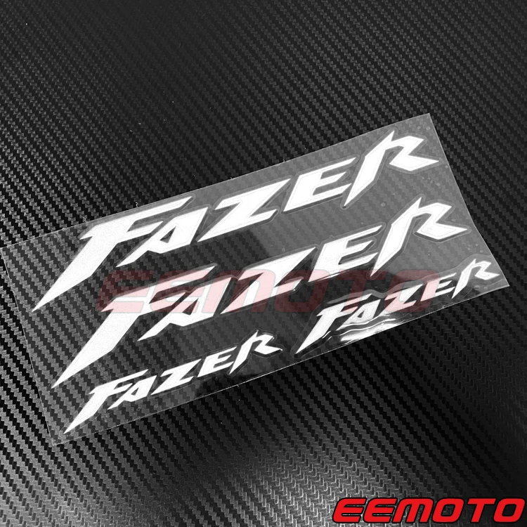 4X Motorcycle Wheels Rims Fairing Fender Helmet Fuel Gas Tank Logo Vinyl Decals Stickers For Fazer 150 250 400 600 800 1000