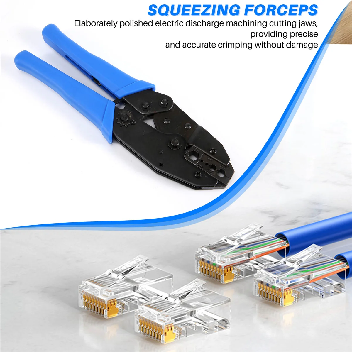 Горячий новый 1 комплект коаксиальных обжимных инструментов Rf/Bnc для Rg58/Rg59/Rg6 с 10 шт. набором обжимных разъемов Bnc