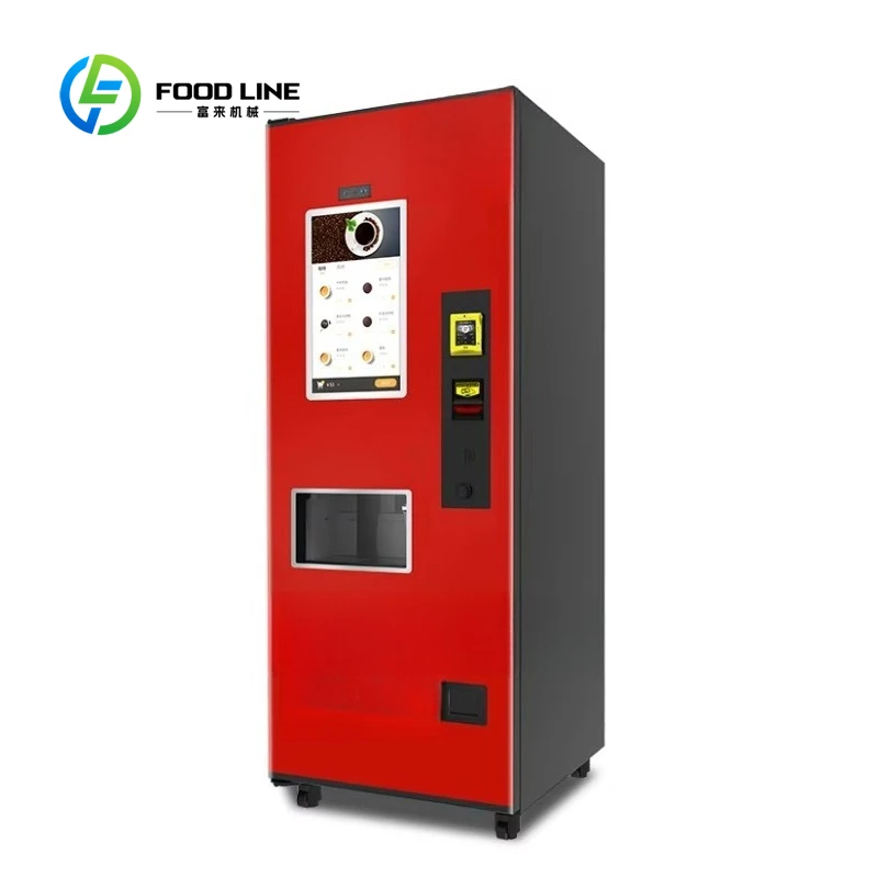 Automatic cup coffee vending machines operated by commercial slot cards