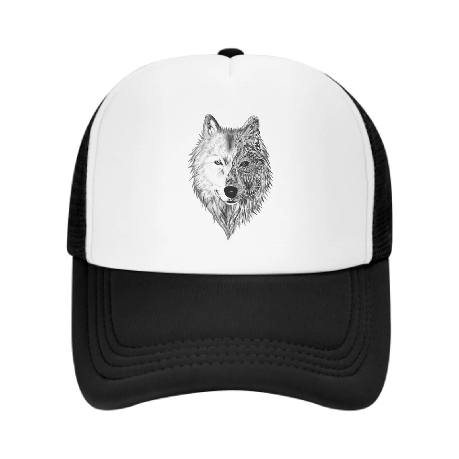 Wolf Baseball Caps verstellbarer Sonnenhut für Männer Frauen Casual Trucker Hüte zum Angeln Outdoor-Aktivitäten Papa Geschenke