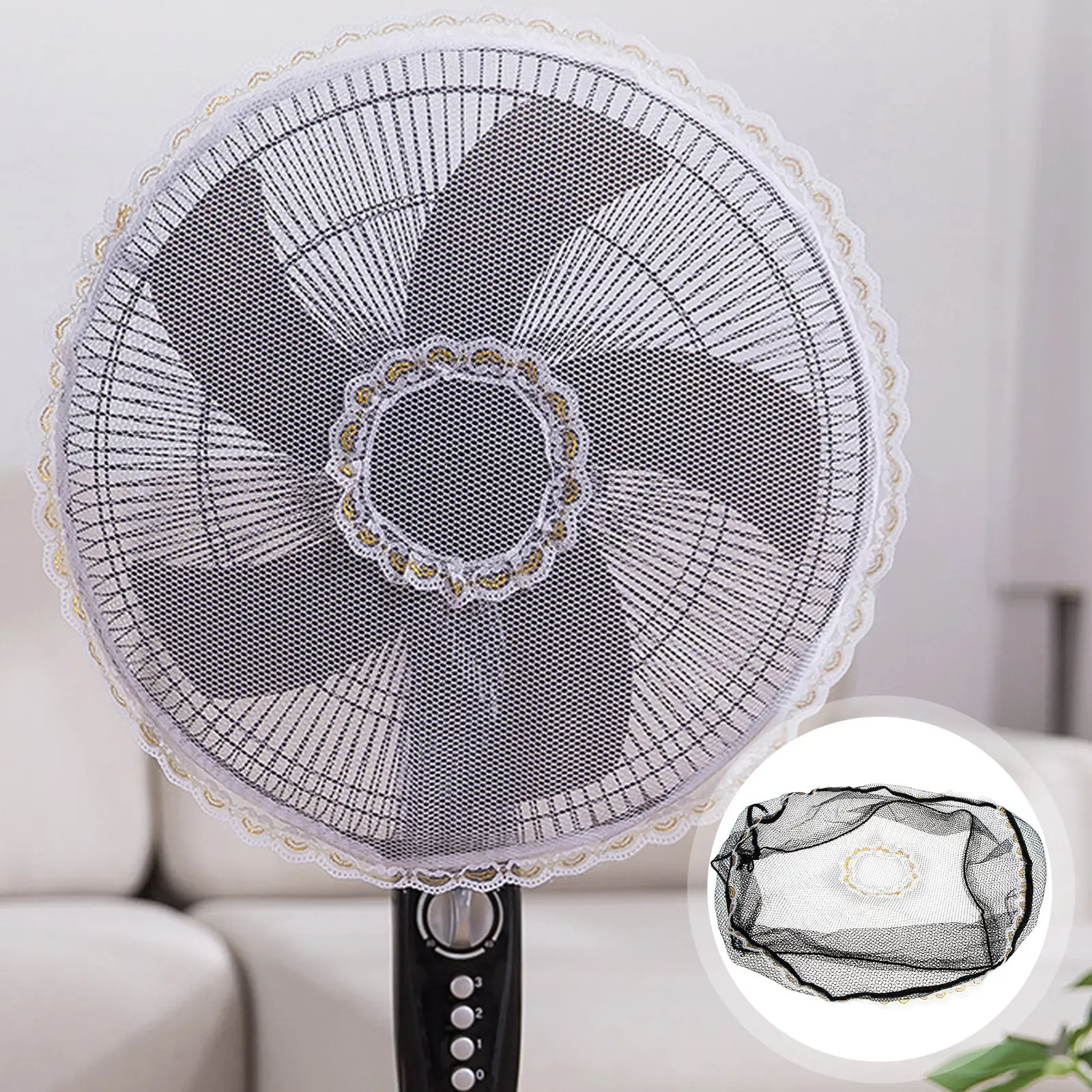 

4Pcs Fan Guard Cover Fan Protector Cover Mesh Design Safety Net for Household Electric Fans Baby Finger Protection Reusable Easy