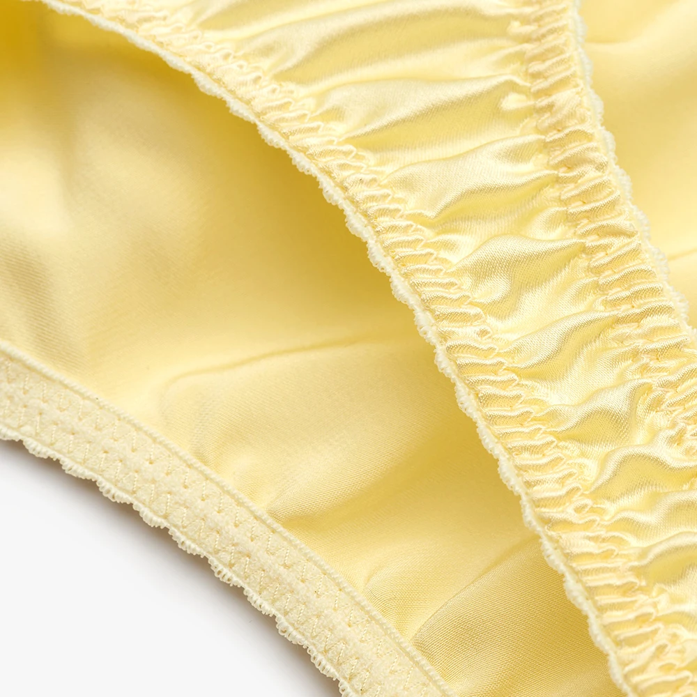 LILYSILK Women LILYÁUREA™ Glossy Undyed Silk Thong New Luxury Femme Underwear Skin Friendly Breathable Panties Free Shipping