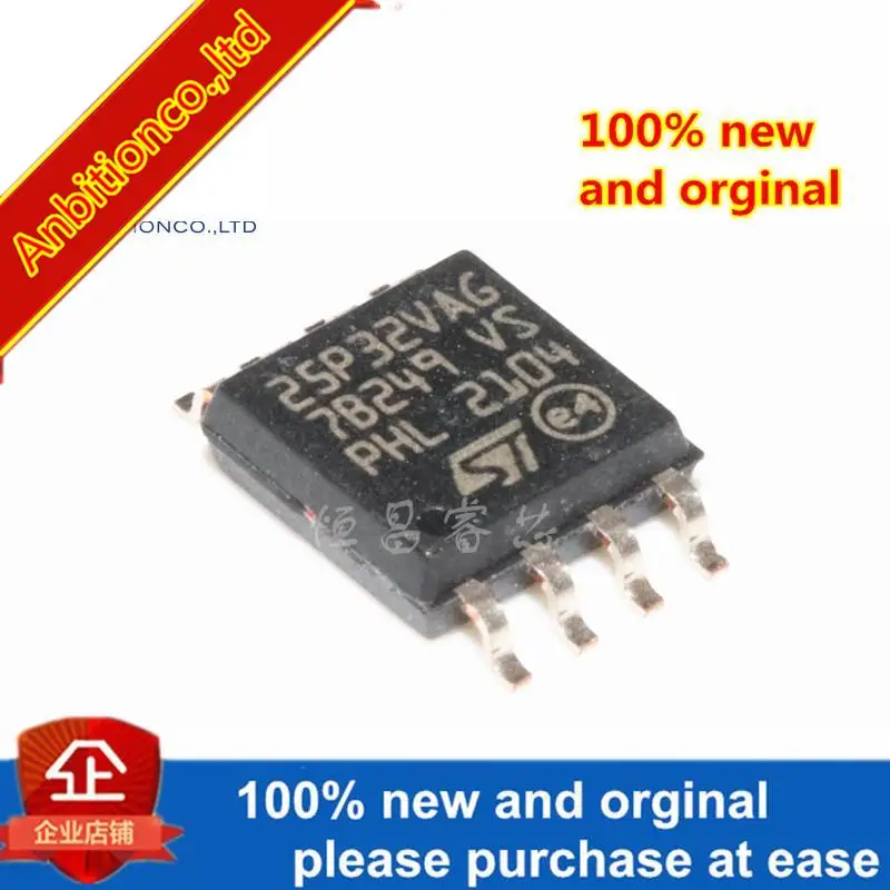 

5pcs 100% new and orginal M25P32-VMW6TGBA silk-screen 25P32VAG 32Mbit SOP8 in stockk