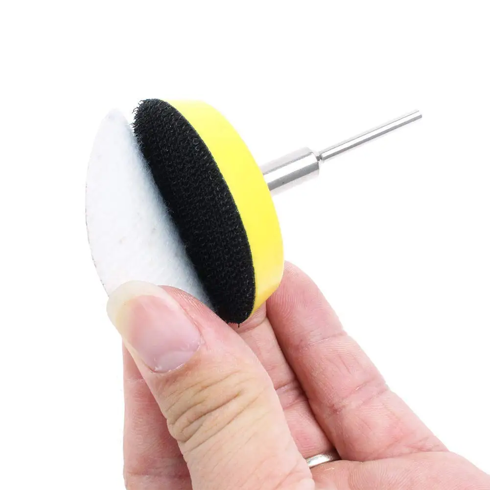 Kit de almohadillas de lijado con gancho y bucle de 2 pulgadas, 9 Uds., almohadilla de repuesto de disco de lijado M6 con accesorio de taladro de mandril de 1/8" para lijado de amoladora