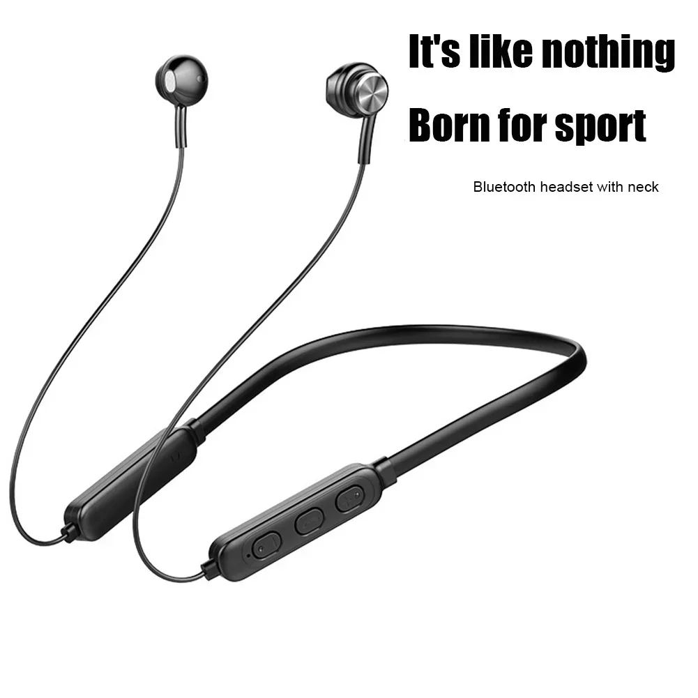 Wireless Bluetooth-compatible 5.1 Earphones  Hanging Neck Headset Universal Sport Earbuds Headphones With Mic