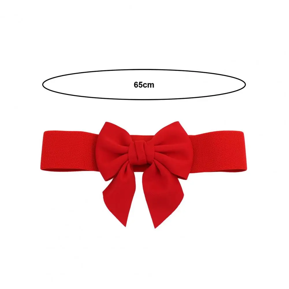 

Women Bow Belt Women Elastic Belt Stylish Women's Large Bowknot Elastic Belt for Dresses Versatile Wide Waistband for Women