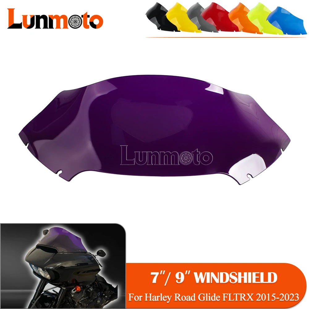

Ветровое стекло для мотоцикла Harley Road Glide FLTRX 2015-2023, 7/9 дюймов, обтекатель, дефлектор, защитная накладка