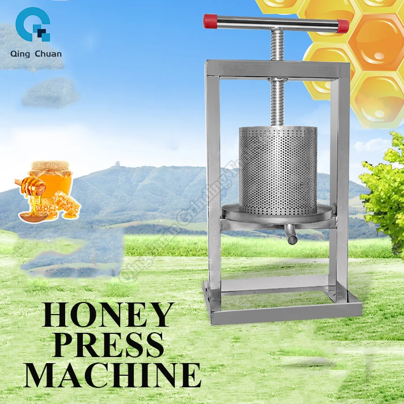 

Honey Press Machine 304 All Stainless Steel Honey Press Wax Press Small Household Oil Press Manual Wine Lees Press Machine