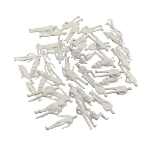 Escala 1:75-1:200 molde branco em miniatura, modelo de pessoas, materiais para construção de mesa de areia, layout de cena, kits de diorama, 100 peças 12 principais vendas minhatura de predio - №5