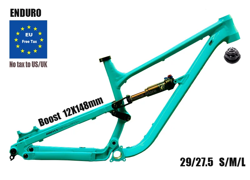 

Bike Soft Tail Frame Full Suspension Enduro Aluminum Alloy Mountain 29/27.5 er DH XC AM MTB Boost 148mm 4 Links