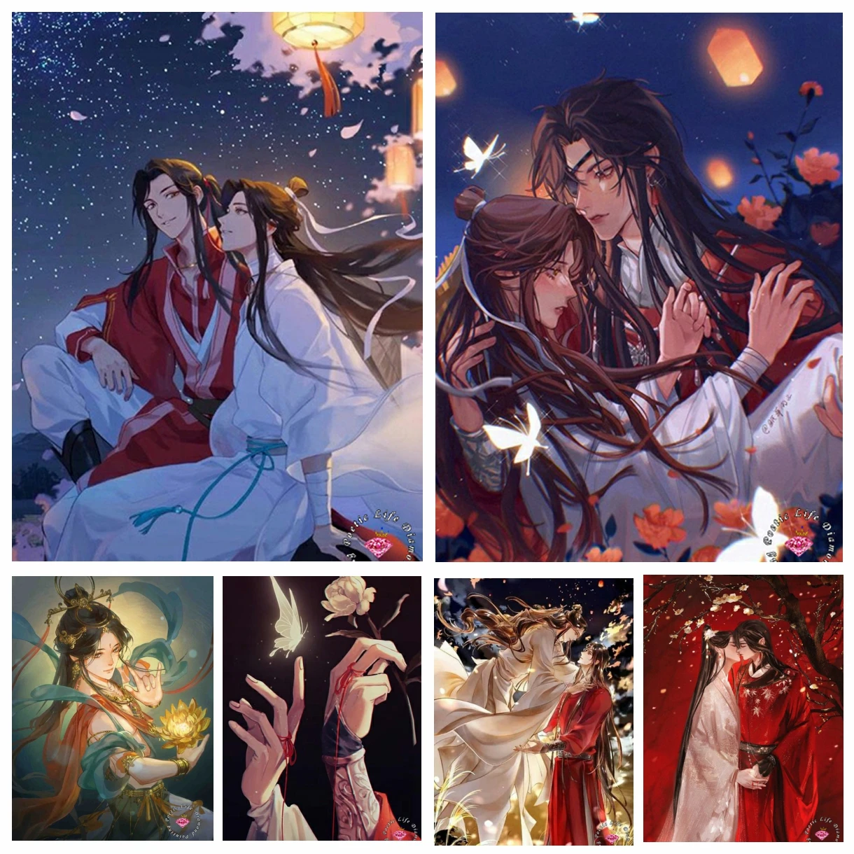 

Heaven Official's Blessing 5D Diamond Painting Tian Guan Ci Fu Red Thread Anime Character Art Home Decor Drill Cross Stitch Gift