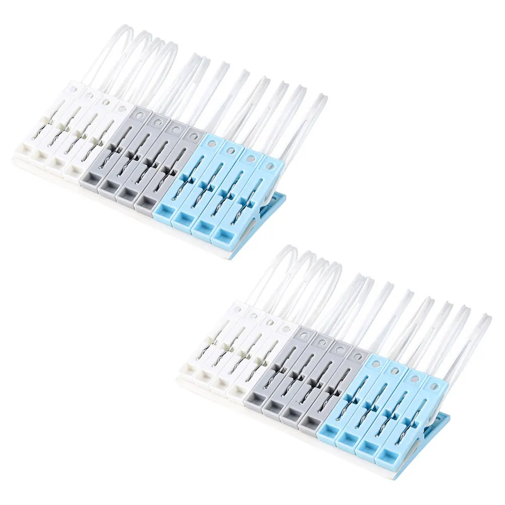 

24 Pcs Plastic Clothespins Windproof Clips Smooth Edge Non Slipping Pegs Home Use Underwear Socks Towel Skirt Pants
