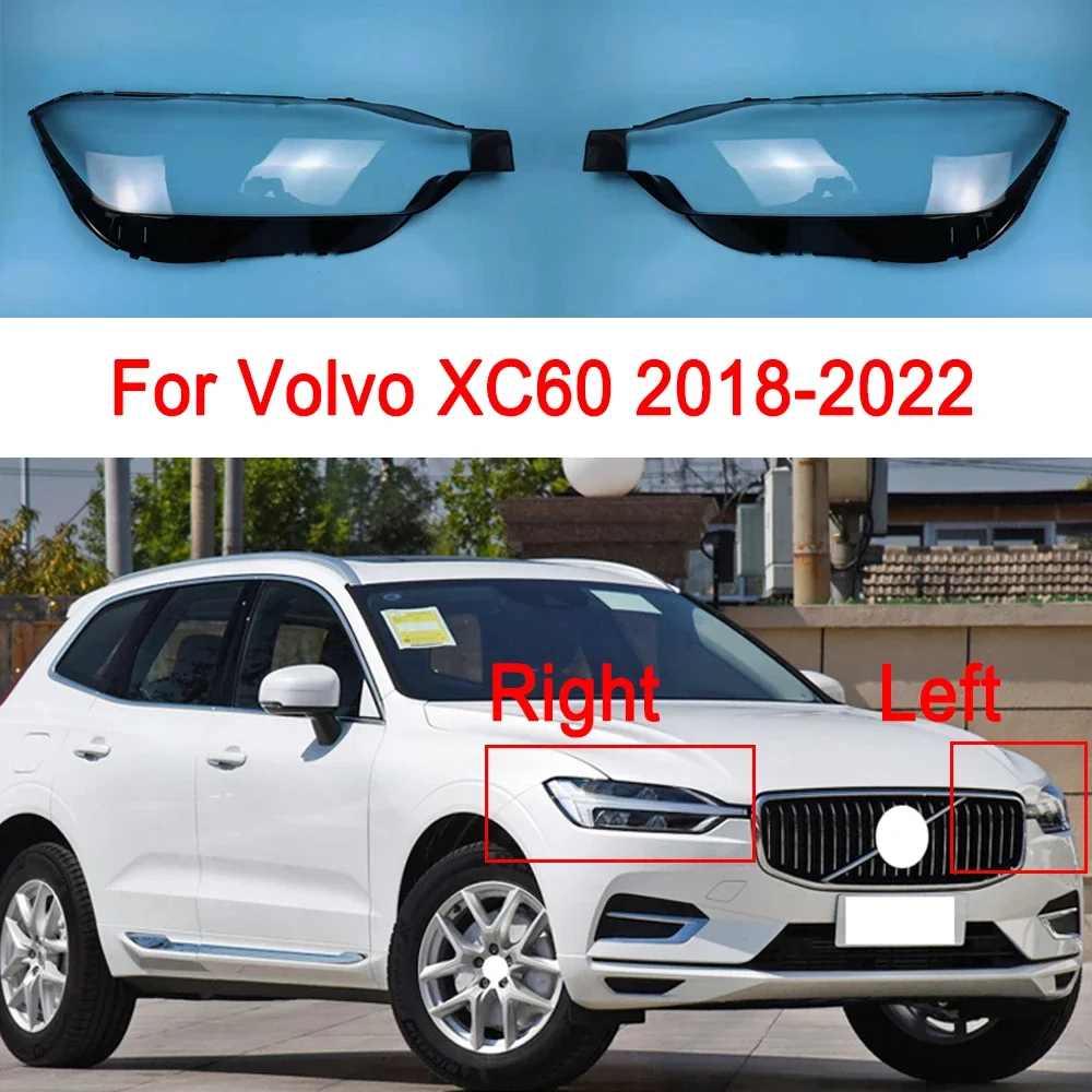 

Car Front Headlight Glass Lampshade For Volvo XC60 2018 2019 2020 2021 2022 Left/Right PVC Headlight Shell Car Accessories