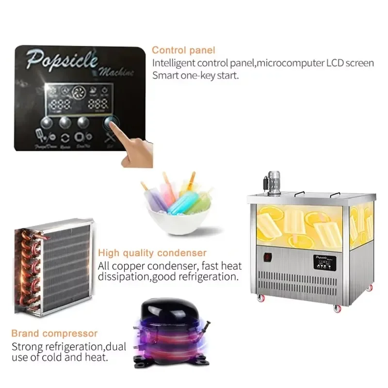 Commercial Fruit Popsicle Machine Household Manual Ice Cream Machine Automatic Popsicle Making Machine
