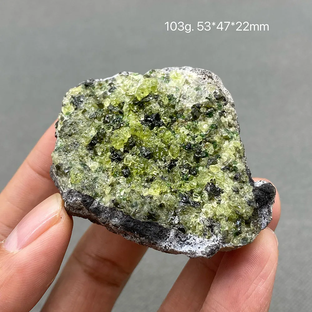 100% natural olivine rough crystal quartz ore specimens Mineral rough collection