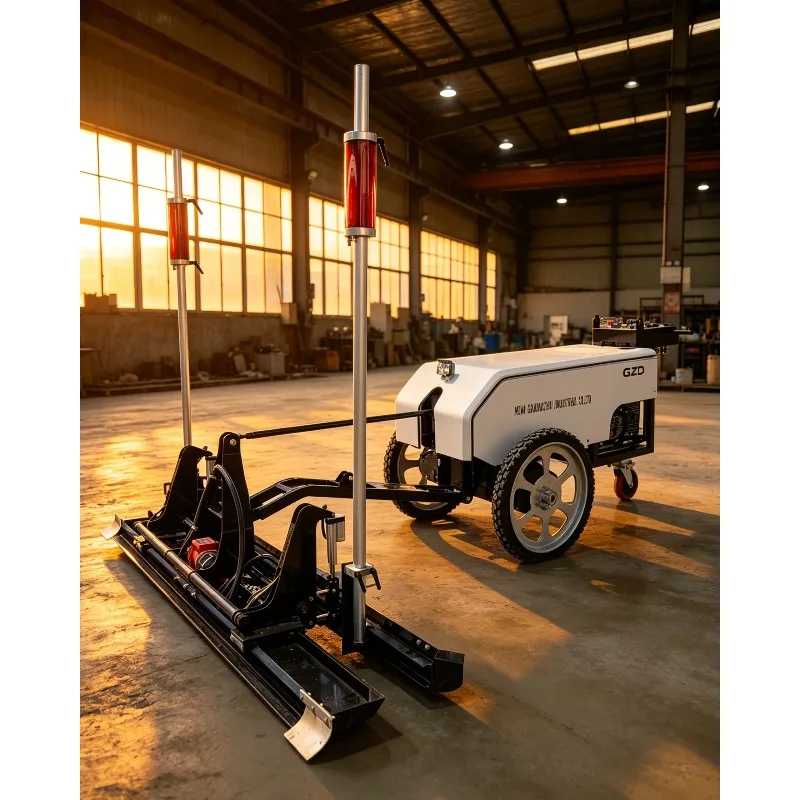 

High Efficiency Road Machine 890kg 4-Wheel Concrete Paver Ride-On Laser Screed Concrete Laser Screed