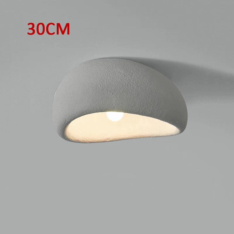 Wine-Sabi-Plafonnier LED au Design Nordique Minimaliste et Moderne, Luminaire Décoratif d\'Nik, Disponible en Blanc et Gris, Idéal pour une Chambre,