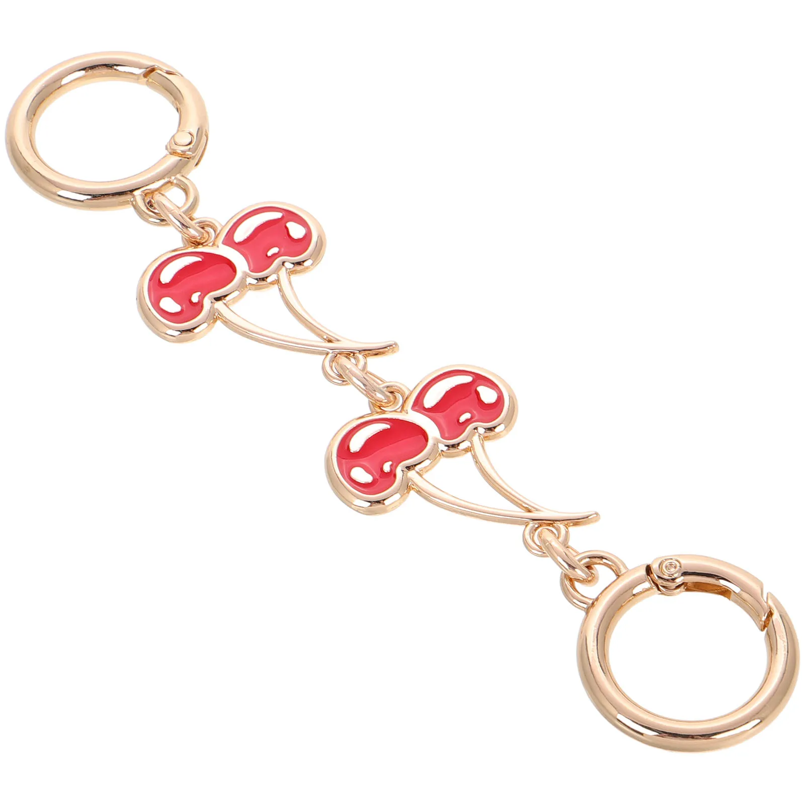 Prolunga per catena per borsa in ciliegio Ciondolo per tracolla rossa Lunghezza regolabile per borse a tracolla Accessorio per catena per borsa carina Elegante