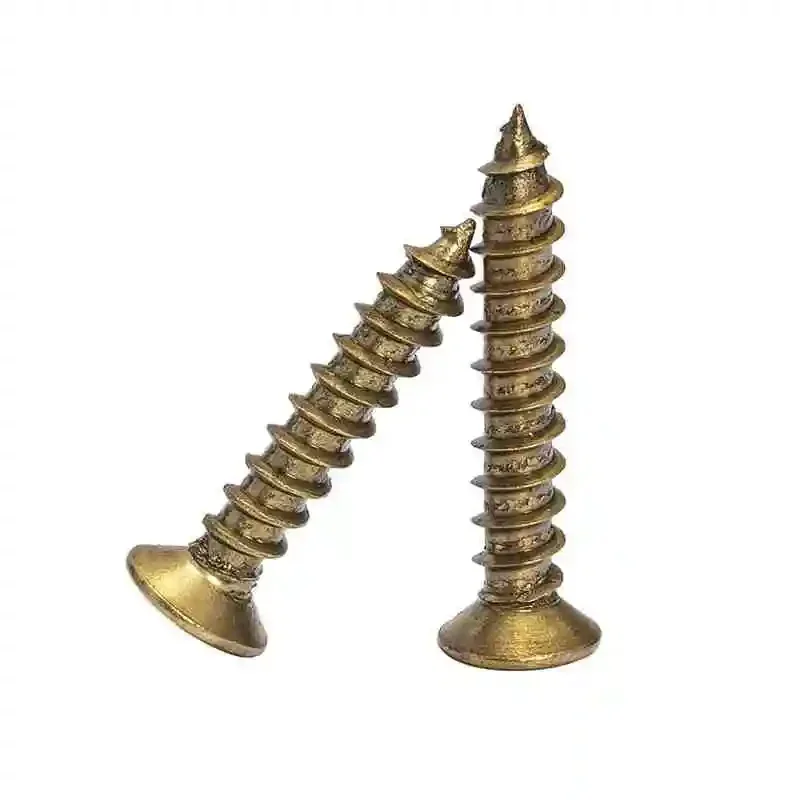 Viti autofilettanti a testa svasata a croce in ottone da 2-10 pezzi viti per legno autofilettanti a testa piatta M3 M3.5 M4 M5 M6