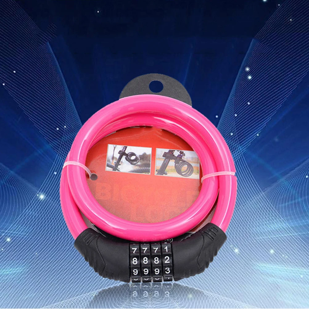 

4 Steel Combination Cable Lock Heavy Duty Password Bike Chain Lock for Bicycle Mountain Bike Motorcycle Scooter