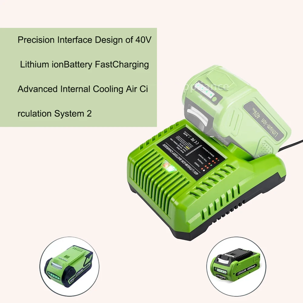 Chargeur de batterie au lithium 40V G-MAX 29482 pour batterie ion Eddie 40V 29472 ST40B410 BA40L210 STBA40B210 29462 20262 29282