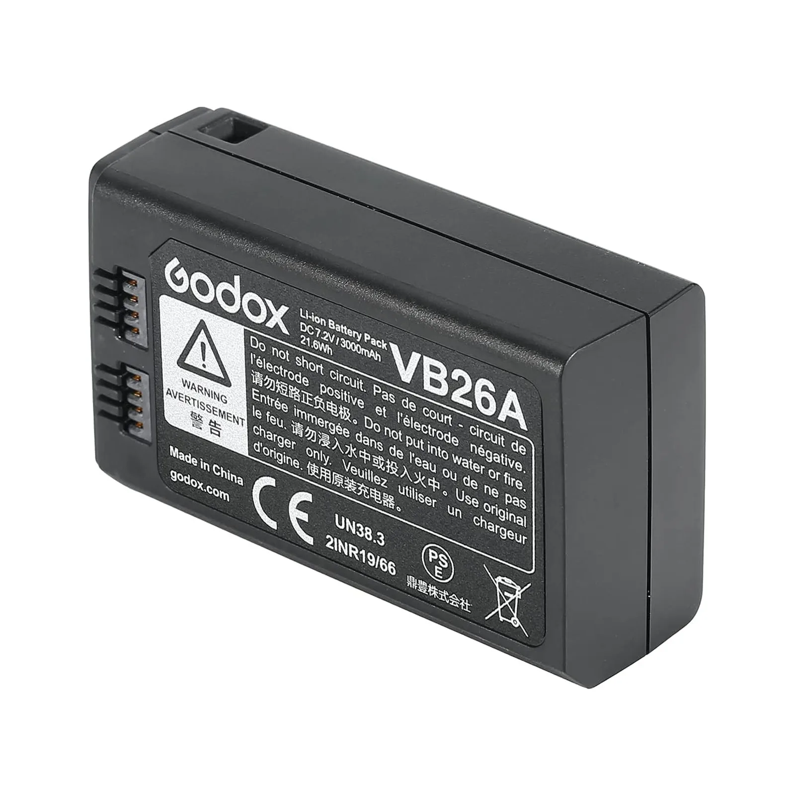 

Godox V1 Battery VB26A DC 7.2V 3000mAh 21.6Wh Lithium Battery for Godox V1C V1N V1S V1F V1O V1P Flash