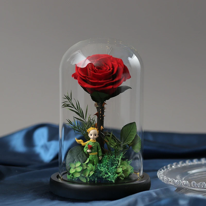 

Artificial eternal flower little prince rose gift box simulation flower to his girlfriend's wife to propose a gift