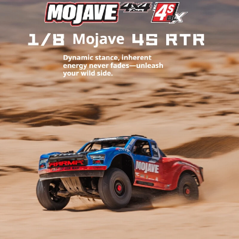Arrma Mojave 1:8 4s 4wd Rtr Rc Car Short Course Truck Electric Simulation Remote Control Off-Road Desert Buggy Model Hobby Toy