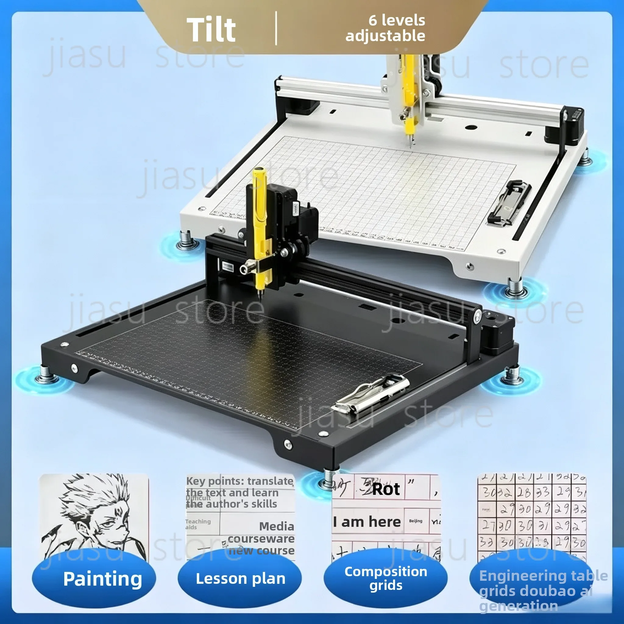 Intelligent writing robot, automatic typewriter, teaching plan, notes, engineering form, handwriting printer and painting.