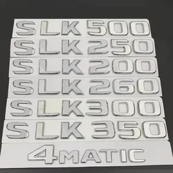 Letras del maletero del coche, logotipo, emblema, insignia, calcomanías adhesivas para Mercedes Benz SLK Class R170, R171, SLK63, SLK55, SLK200, SLK300, SLK350, SLK250