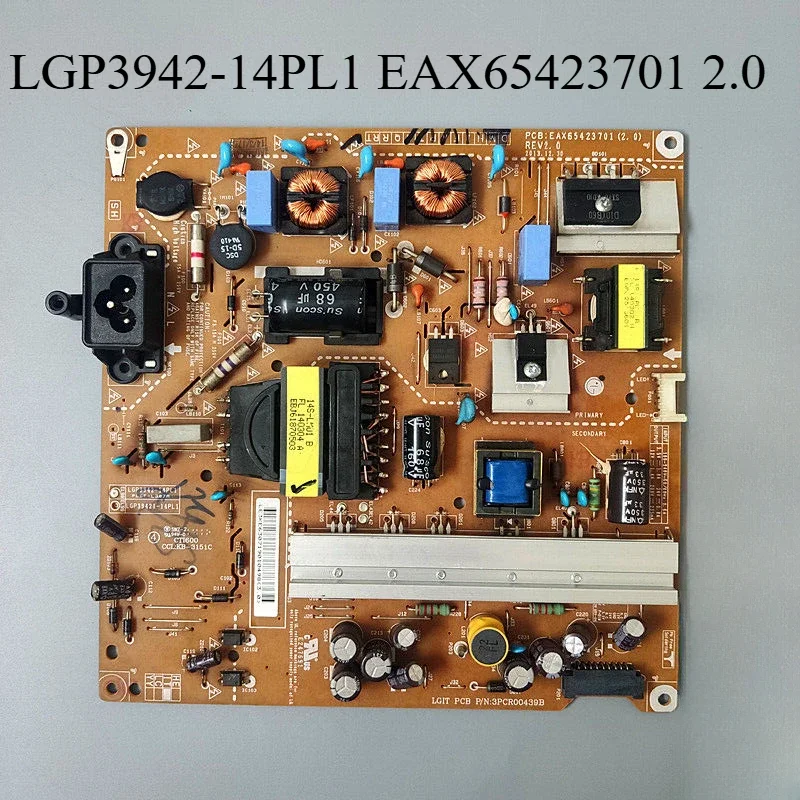 Genuine EAX65423701 (2.0) Power Supply Board LGP3942-14PL1 is for 42LY340C-UA 42LY560M-UA 42LY540S-UA 42LB5500-ZA 42LB6300-UQ TV