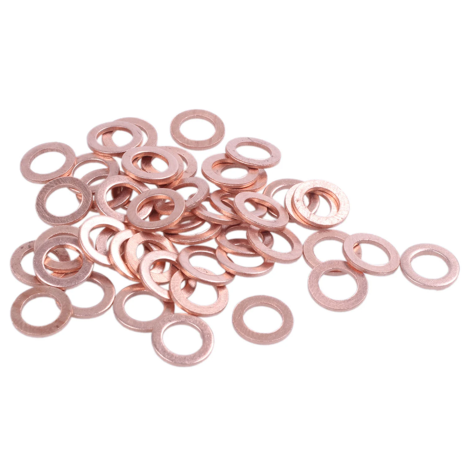 50 Pcs Copper Crush Washer Flat Seal Ring Fitting 6mm x 10mm x 1mm