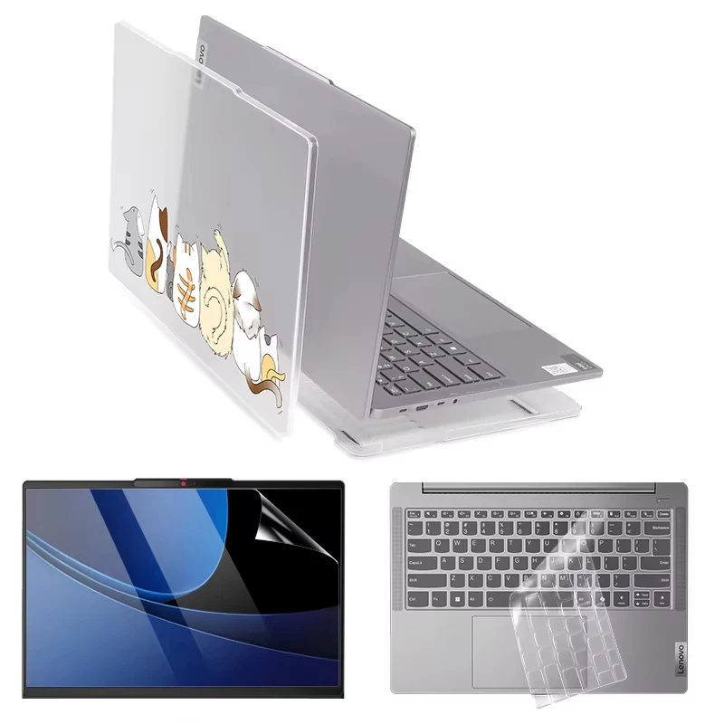 

3in1 Laptop Case Set For 2025 IdeaPad Pro 5/IdeaPad Slim 5 14/16 in 2025 IdeaPad Slim 5 Cartoon Matte Case Hard shell