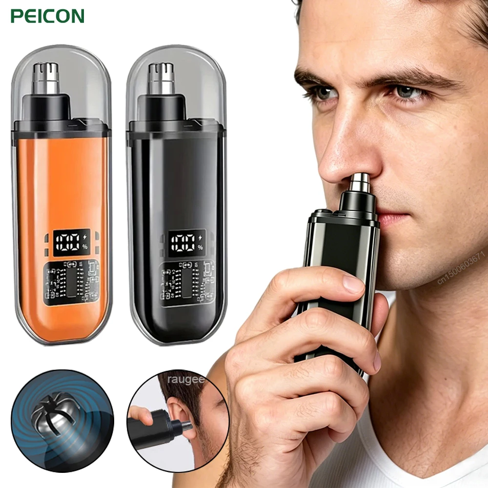 Nose Hair Trimmer for Men Mini Portable Automatic Shaving Nose Hair Clipper Rechargeable Electric Eyebrow Ear Nose Hair Remover