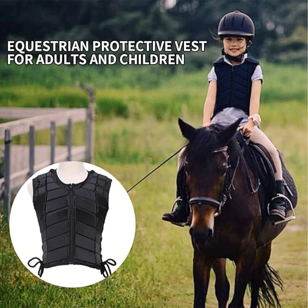 

Black Multiple Sizes Available Horse Riding Equestrian Vest Wide Application Horse Riding Vest Black L