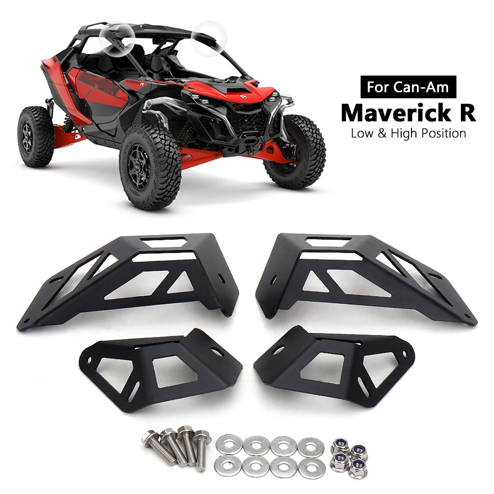 For Vehicel Off Road UTV Truck For Can-Am Maverick R For CAN-AM MAVERICK R 2024 LED Light Side Mount Bracket Kit Stand Holder