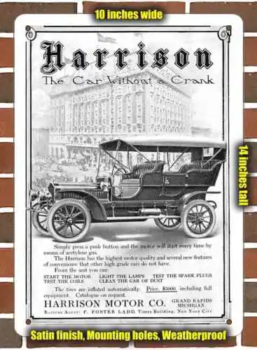 Metal Sign - 1907 Harrison Model C Touring- 10x14 inches