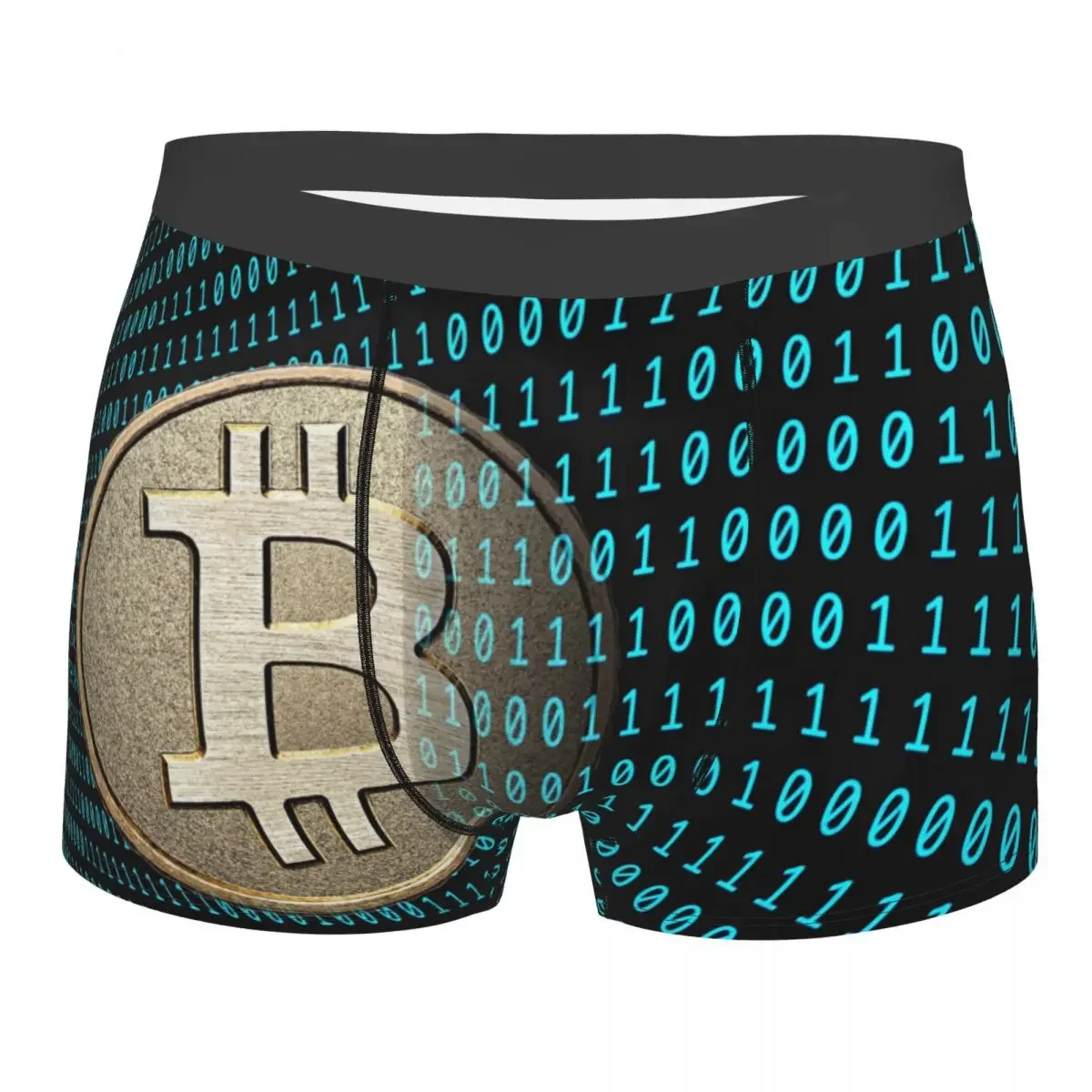 Bitcoin Virtual Encrypted Digital Currency Underpants Cotton Panties Men's Underwear Comfortable Shorts Boxer Briefs