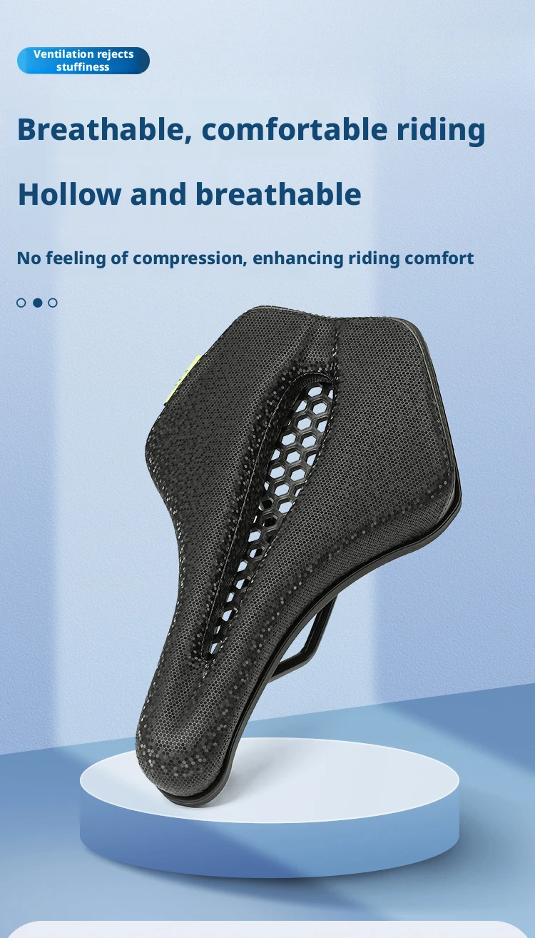 

Comfortable Bicycle Saddle Frosted Leather Hollow Breathable Cycling Seat Non-slip Soft Cushion MTB Road Bike Parts