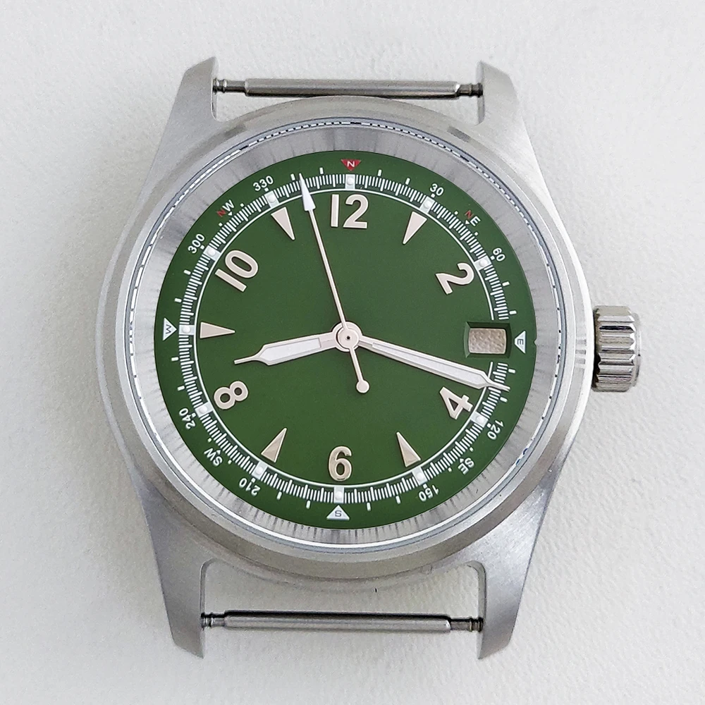 36mm Case NH35 Pilot Case Dial 28.5mm Metal Nail Dial Stainless Steel Sapphire Case Custom Logo Suitable For NH35/NH36 Movement