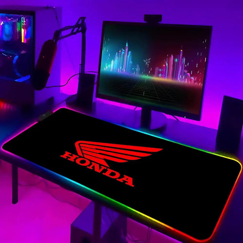 H-Hondas Mouse Pad Xxl Laptop Mat Gaming Rgb Mousepad Backlit Keyboard Gamer Girl Wholesale Table Pads Deskpad